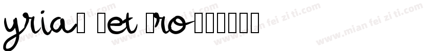 yriad Set Pro字体转换
